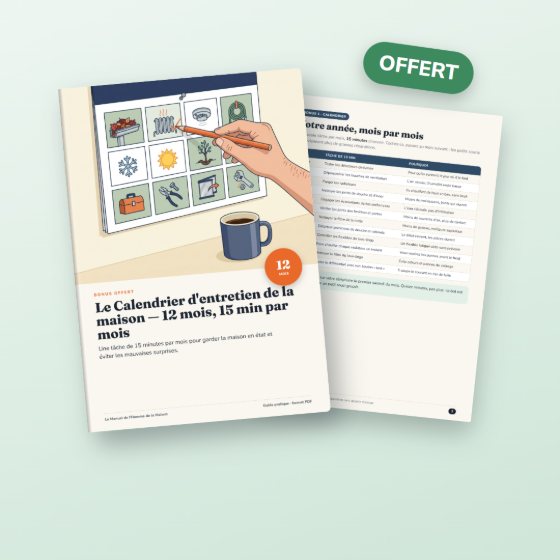 Bonus 1 : Le calendrier d’entretien de la maison
