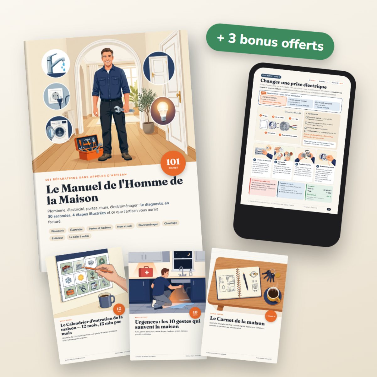 Le Manuel de l’Homme de la Maison : les 101 fiches et les 3 bonus